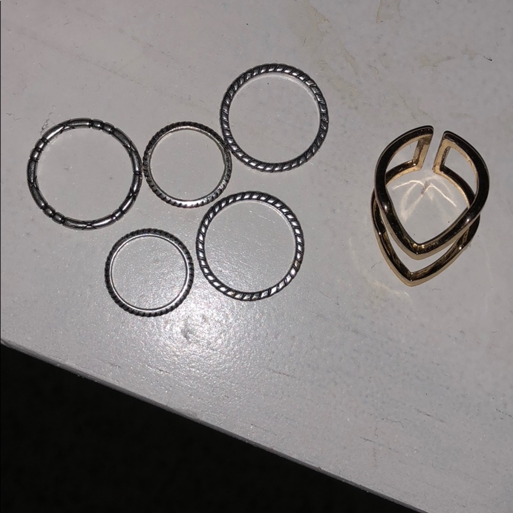 Silver and gold rings!